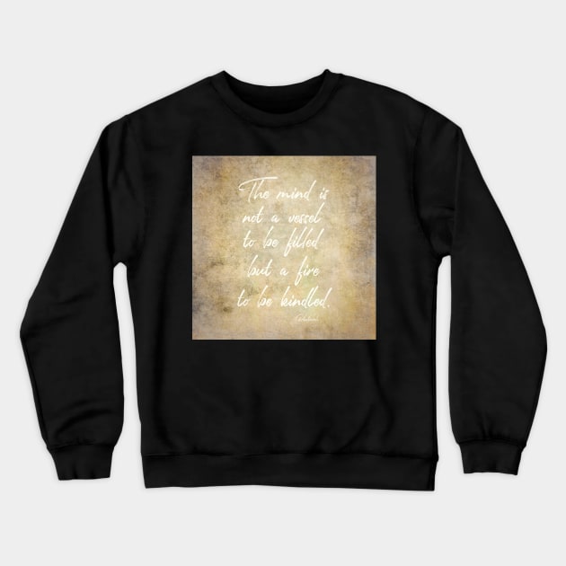 Literary Quote Plutarch Typography Design Crewneck Sweatshirt by art64